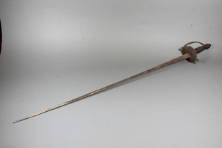 An 18th/19th Century dress sword with stiletto blade 32"
