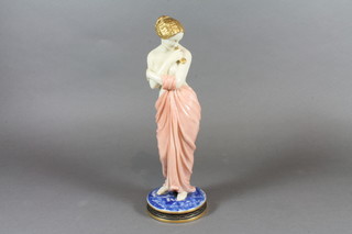 A Victorian Royal Worcester figure of a classical lady, the base with black Worcester mark 10"