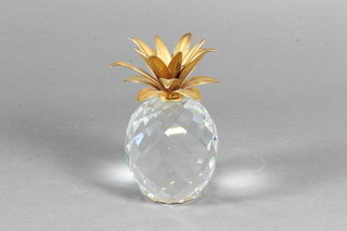 A Swarovski model of a pineapple 4"