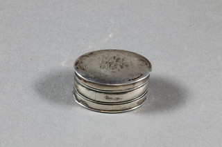 A George III oval silver nutmeg grater, London 1791 by Samuel Pemberton