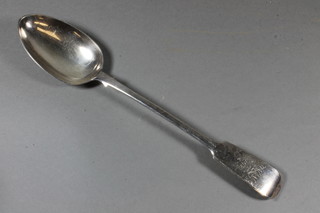 A Scots Victorian silver fiddle pattern serving spoon, Edinburgh,  4 ozs