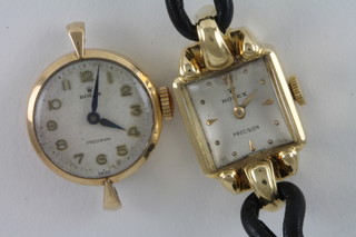 A lady's Rolex cocktail wristwatch contained in an 18ct gold case  and a lady's Rolex wristwatch contained in a 9ct gold case