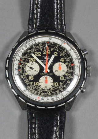 A 1970's Breitling Navitimer chronograph wristwatch, boxed and with paperwork  ILLUSTRATED