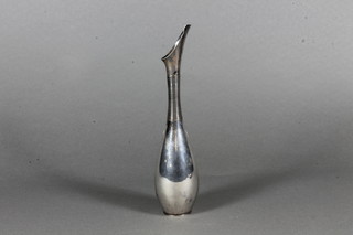 A Danish Sterling silver club shaped vase by F Hingelberg, the  base marked Arhus.Sterling No.89409 3 ozs