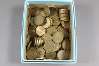 A quantity of thrupenny bits