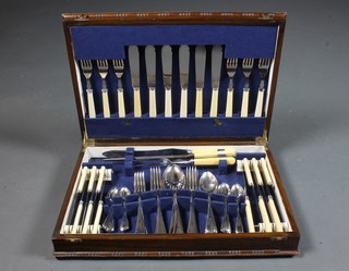 A canteen of chromium plated flatware