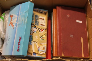 5 stocks books of mainly GB stamps together with a large  collection of GB stamps on paper