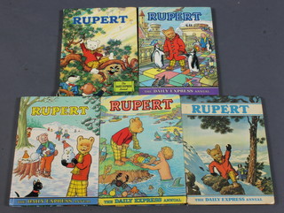 5 Rupert Annuals 1970, 1973, 1974, 1975 and 1977
