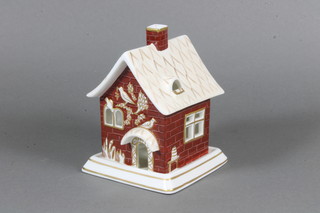 A Coalport model of a house, Red House, 5"
