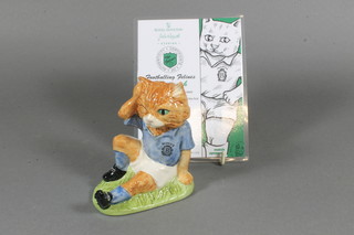 A Beswick Beatrix Potter limited edition figure - The Footballing  Felines Mee-Ouch FF2 no.101, with certificate