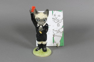 A Beswick Beatrix Potter limited edition figure - The Footballing  Felines Red Card FF5, with certificate