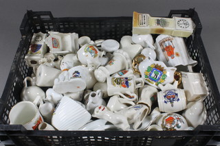 A collection of crested china