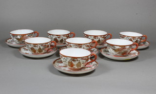 A 16 piece Japanese egg shell porcelain tea service comprising 8 cups and 8 saucers