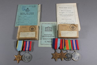 A family group, a posthumous pair of medals to 129478 Sgt./Wireless Operator Air Gunner, Roland Frederick Walter,  buried at Hotton War Cemetery, comprising 1939-45 Star on  incorrect ribbon and British War medal complete with pay book,  together with a group of 4 to John Sidney Ernest Walter,  comprising 1939-45 Star, Burma Star, Defence & War medal  together with various paperwork, photograph