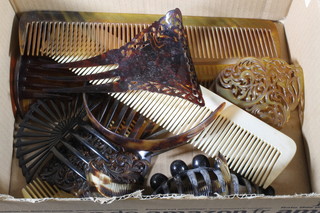 A quantity of hair combs etc