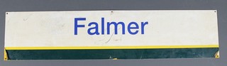 A rectangular enamelled railway sign - Falmer 52" x 12"