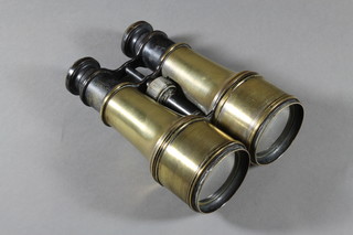 A pair of French brass mounted binoculars