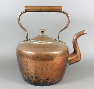 A Victorian copper kettle 13"
