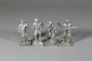 4 pewter figures of soldiers 4"