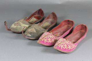 2 pairs of Chinese dress slippers