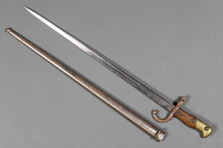 A French chassepot bayonet complete with scabbard 