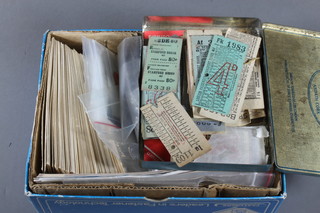 A collection of old railway tickets