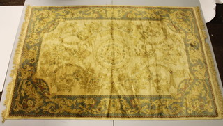 A Belgian cotton Aubusson style rug 88" x 59" 