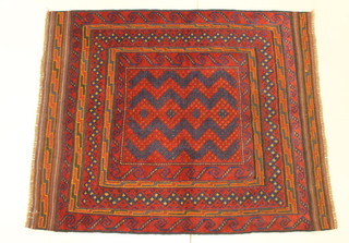 A Gazak red ground rug 59" x 48"