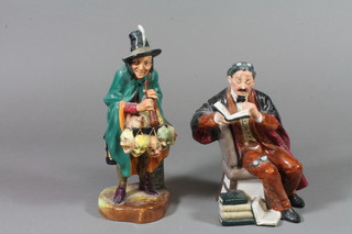 2 Royal Doulton figures - The Mask Seller HN2103 8.75" and The Professor HN2281 7"