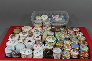 A collection of Halcyon days enamel and other patch boxes