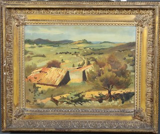 Richard Harwood Kitchin 1963, oil painting, study of a Mexican landscape, signed and dated 15" x 19"