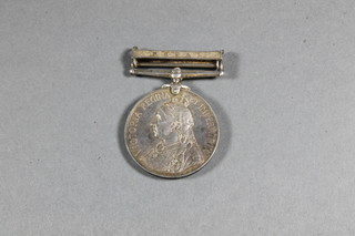 A Queens South Africa medal 1 bar Natal to 7088 Pte. J Shannon Middlesex Regt.