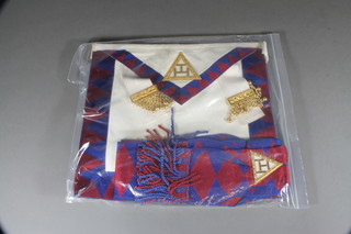 A Masonic Royal Arch companions apron and sash