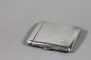 A plain silver cigarette case Birmingham 1913 3 ozs