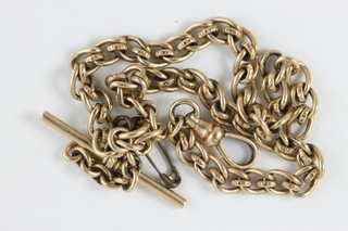 A 14ct fancy link double Albert watch chain 25.5grams