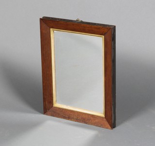 A 19th Century rosewood framed rectangular wall mirror 18" x 14" 