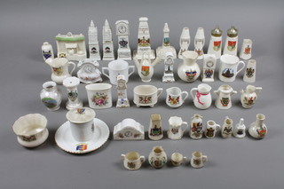 A collection of crested china including novelty items