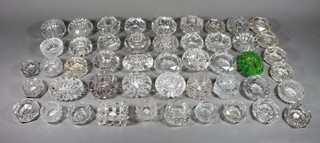 A collection of Victorian moulded and cut glass table salts