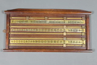 An oak snooker score board 14" x 12"