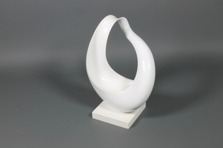 A white plastic stylish sculpture 24" 