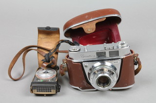 A Kodak Retinette A1 camera and, a Sekonic light meter 