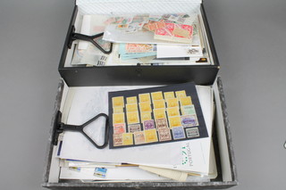 2 box files of mainly world mint and used stamps 