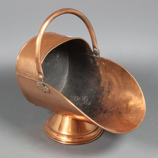 A Victorian copper coal scuttle 