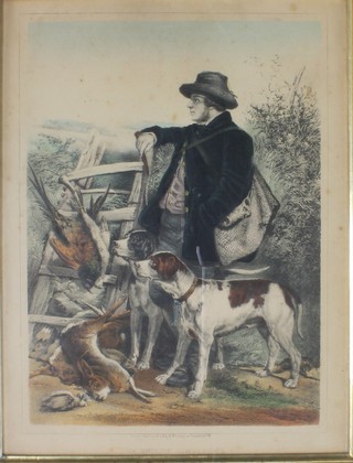 A 19th Century print "The Game Keeper" 15" x 12" 
