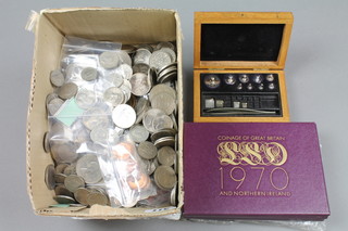 A collection of pre-decimal and other coins 
