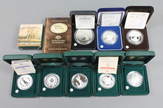 10 foreign proof silver coins