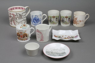 A quantity of commemorative china including a 1953 Coronation Wedgwood mug