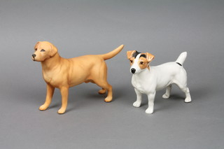 A Beswick figure of a Labrador and a do. Jack Russell