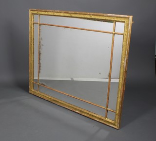 A 19th Century rectangular gilt framed mirror 59"h x 47"w 