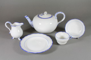 A 20th Century Meissen blue and white 20 piece tea set and a Meissen 21 piece floral coffee set and minor decorative china